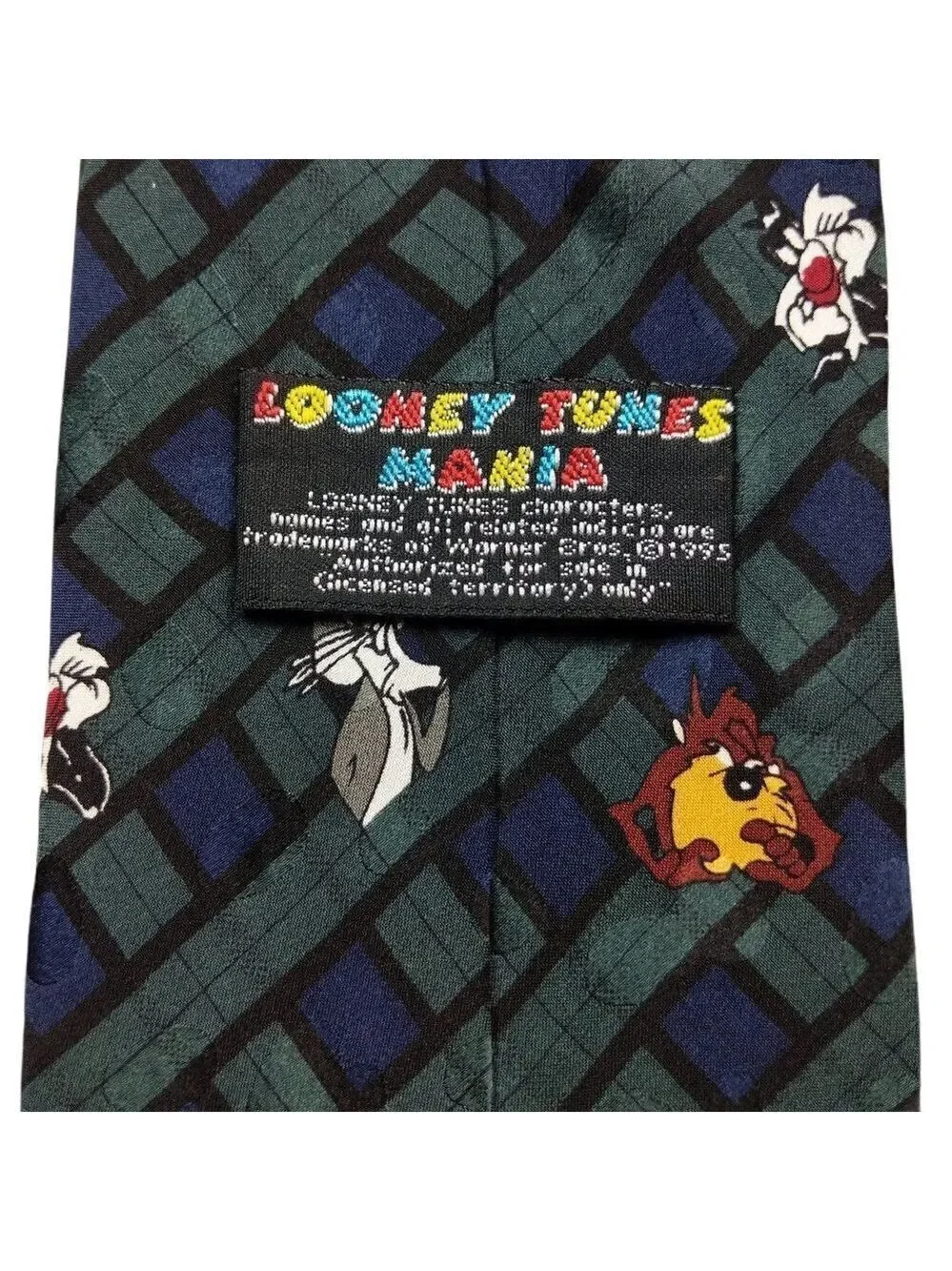 Looney Tunes Bugs Daffy Taz Tweety Silk Tie
